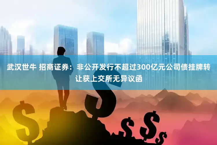 武汉世牛 招商证券：非公开发行不超过300亿元公司债挂牌转让获上交所无异议函